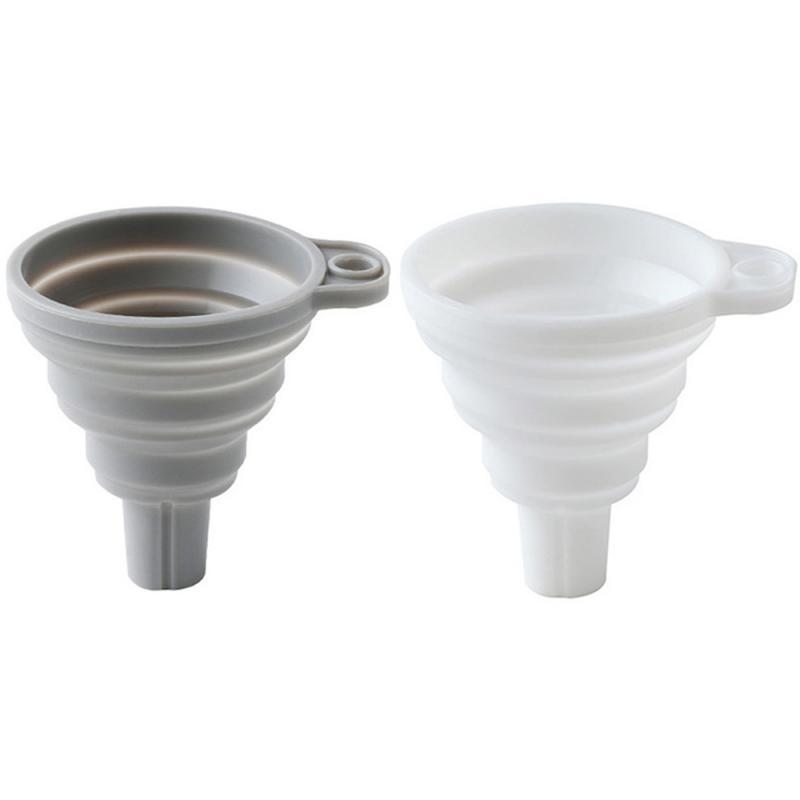 Mini Foldable Funnel Kitchen Tool DIY Food-Grade Folding Silicone Funnel Household Liquid Dispensing Portable Funnel