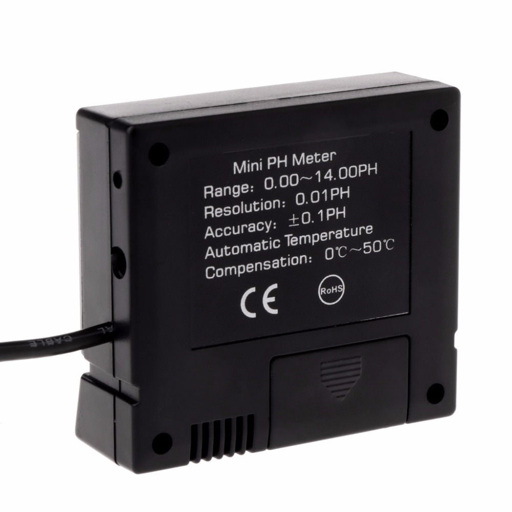 Mini Digital Ph Meter Monitors Hydroculture Aquarium Swimming Pool Spa 0.00 ~ 14.00 Test Tool