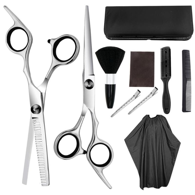 Hair Scissors 9pcs Professional Hairdresser Set Hairdressing Thinning Cutter Comb For Salon Barbers Use