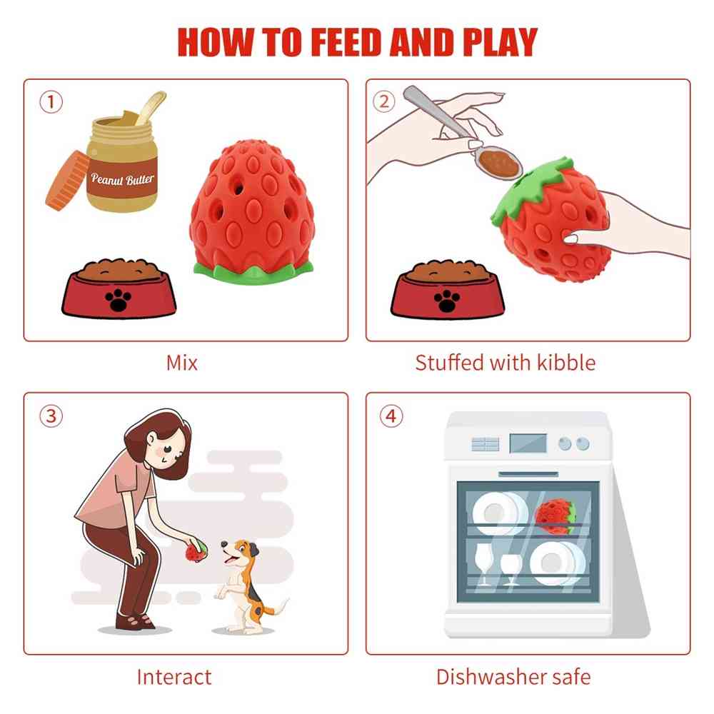 Dog Chew Toys Puzzle Feeding Ball Interactive Food Dispenser IQ Treat Toy For Dogs Puppy Pet Playing Non-Toxic Teething Toys