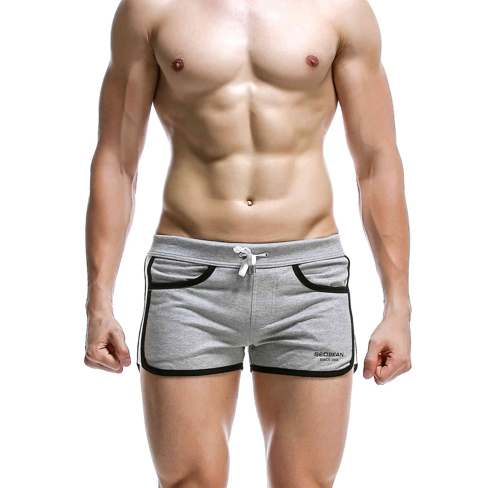 fitness casual mens summer shorts 3 cents solid elastic waist slim fit straight new fashion style pants, Black
fitness casual mens summer shorts 3 cents solid elastic waist slim fit straight new fashion style pants, Black