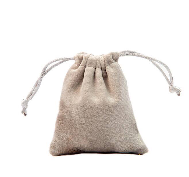 100Pcs 5X7cm Velvet Drawstring Pouch Bag/Jewelry Bag Christmas/Wedding Gift Bags Black Red Pink Blue 8 Color G