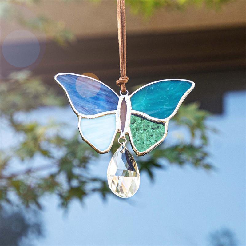 Garden Decorations H&D Stained Glass Butterfly With 38mm Crystal Prisms For Window Hanging Rainbow Panel Pendant Wall Art Home Decor Christm
Garden Decorations H&D Stained Glass Butterfly With 38mm Crystal Prisms For Window Hanging Rainbow Panel Pendant Wall Art Home Decor Christm