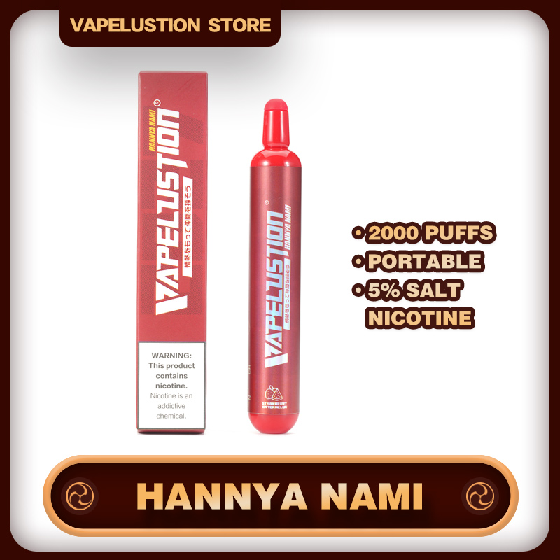 Vapelustion Hannya Nami 2000 Puffs Disposable Vape Pen Electronic Cigarettes Device 10 Flavor 1000mAh Battery Pre-Filled 7ml Pods Empty Orig
Vapelustion Hannya Nami 2000 Puffs Disposable Vape Pen Electronic Cigarettes Device 10 Flavor 1000mAh Battery Pre-Filled 7ml Pods Empty Orig