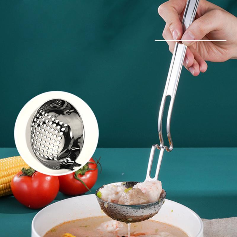 Mini Thicken 304 Stainless Steel Pot Hanging Soup Spoon Scoop Ladle Colander Filter Home Kitchen Gadgets Kitchenware Colanders & Strainers