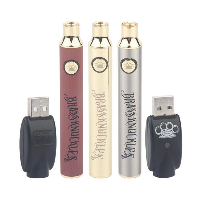 Hottest Brass Knuckles Vape Battery 900mAh GT Variable Voltage Preheat E-Cigarette Batteri Pen For 510 Thick Oil Cartridge Tank BK
Hottest Brass Knuckles Vape Battery 900mAh GT Variable Voltage Preheat E-Cigarette Batteri Pen For 510 Thick Oil Cartridge Tank BK