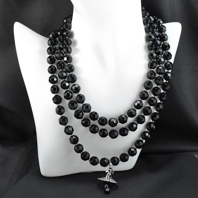 Pendant Necklaces Vintage Three Layers Planet Short Choker Necklace For Women Black Beaded Chain Retro Female Wedding Jewelry Girl Birthday, Silver
Pendant Necklaces Vintage Three Layers Planet Short Choker Necklace For Women Black Beaded Chain Retro Female Wedding Jewelry Girl Birthday, Silver