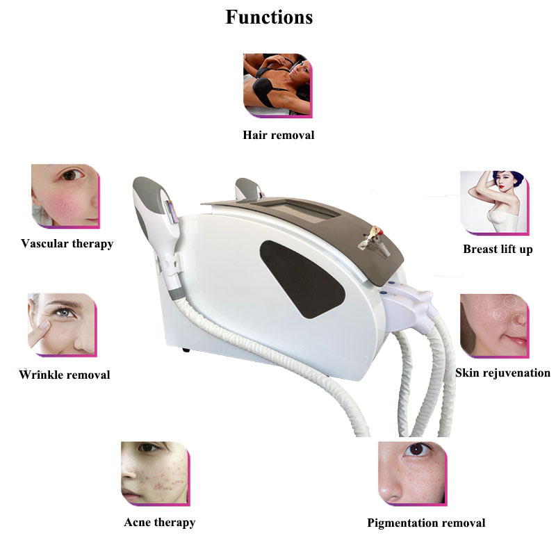 IPL hair removal machine elight skin rejuvenation equipment opt pigmentation treatment epilator rf e light breast lifting device 2 Handles 600000shots