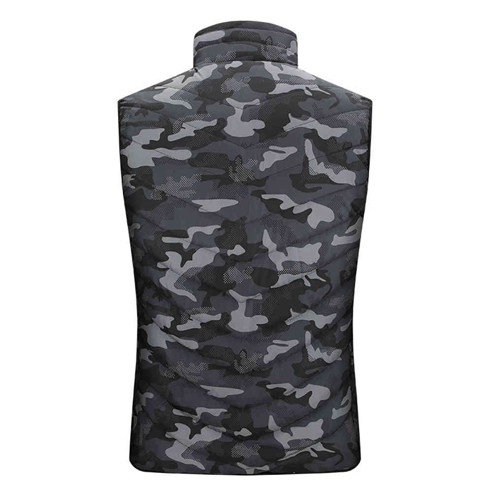 Style 9/5 Areas Heated jacket Heating Warm Vest Usb Smart Washable Size Adjustable Usb Charging Heated Warmer Clothes 210518