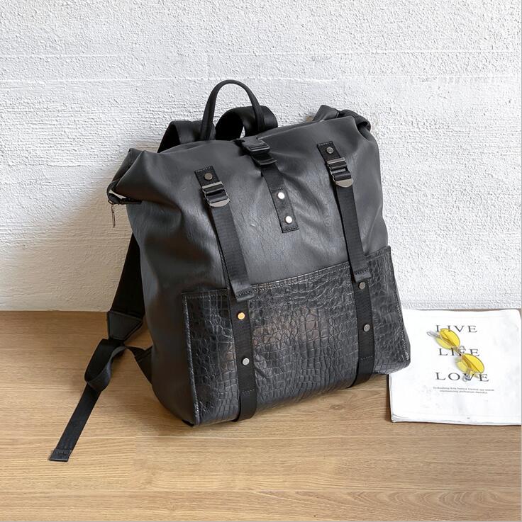 Factory wholesale women handbag personalized stitching leather backpacks waterproof wear-resistant leathers womens backpack outdoor Alligator shoulder bag, Black
Factory wholesale women handbag personalized stitching leather backpacks waterproof wear-resistant leathers womens backpack outdoor Alligator shoulder bag, Black