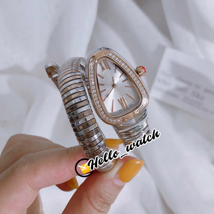 Fashion Serpenti Tubogas Ladies Watches 102237 SP35C6SPGD.1T Womens Watch Swiss Quartz White Dial Diamond Bezel Two Tone Gold Steel Winding Bracelet Hello_Watch, Original box
Fashion Serpenti Tubogas Ladies Watches 102237 SP35C6SPGD.1T Womens Watch Swiss Quartz White Dial Diamond Bezel Two Tone Gold Steel Winding Bracelet Hello_Watch, Original box
