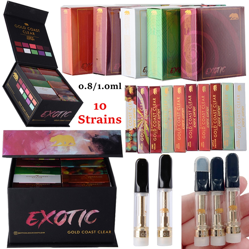 10 Strains Gold Coast Clear Atomizers Vape Pen Cartridges Hologram Packaging 0.8ml 1ml Ceramic Coil Carts 510 Thread Glass Thick Oil Wax Vap
10 Strains Gold Coast Clear Atomizers Vape Pen Cartridges Hologram Packaging 0.8ml 1ml Ceramic Coil Carts 510 Thread Glass Thick Oil Wax Vap