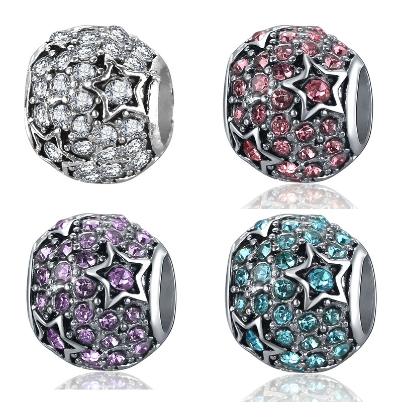 Fit Pandora Charm Bracelet European Star Crystal Silver Charms Beads DIY Snake Chain For Women Bangle & Necklace Jewelry
Fit Pandora Charm Bracelet European Star Crystal Silver Charms Beads DIY Snake Chain For Women Bangle & Necklace Jewelry