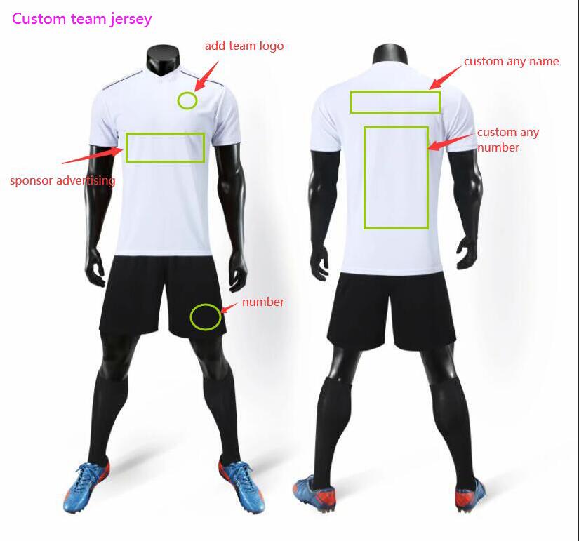Custom Team Kids+Adult White Soccer Jersey Uniform Sports Personalized Shirts with Shorts-Printed Design Name and Number 8052-8810, White black
Custom Team Kids+Adult White Soccer Jersey Uniform Sports Personalized Shirts with Shorts-Printed Design Name and Number 8052-8810, White black
