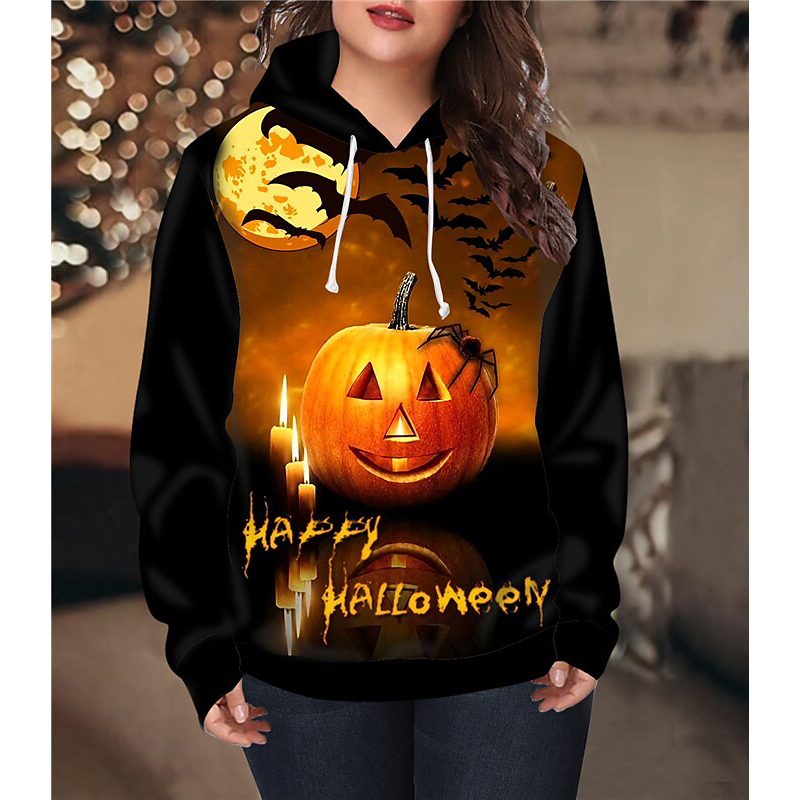 2021 Women s Sports Hoodie Halloween Pumpkin Pattern Long Sleeve Sweatshirt Multicolor Polyester Print Pullover, Black
2021 Women s Sports Hoodie Halloween Pumpkin Pattern Long Sleeve Sweatshirt Multicolor Polyester Print Pullover, Black
