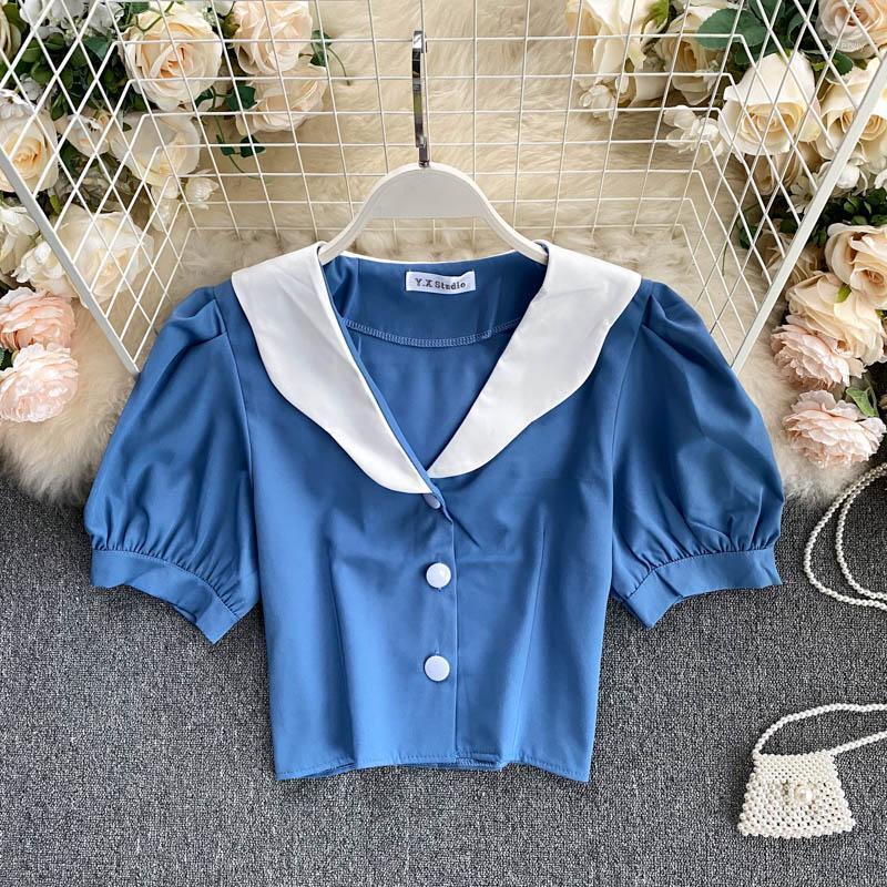Women's Blouses & Shirts 2021 Summer Korea Fashion Women Casual Sweet Short V-Neck Puff Sleeve Blouse Anr Top Blusas Femininas Elegante H737
Women's Blouses & Shirts 2021 Summer Korea Fashion Women Casual Sweet Short V-Neck Puff Sleeve Blouse Anr Top Blusas Femininas Elegante H737