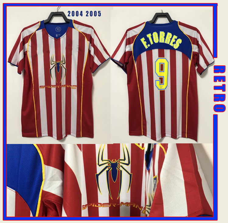 Atletico Madrid retro soccer jerseys 2004 2005 F.TORRES#9 04 05 HOME vintage classic football shirt, Black;yellow
Atletico Madrid retro soccer jerseys 2004 2005 F.TORRES#9 04 05 HOME vintage classic football shirt, Black;yellow