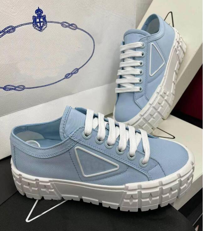 Nylon Luxurys Gabardine INS Platform Womens Casual Shoes Triple Black White Red Lady Fashion Flat Leisure Canvas Designers Sneaker