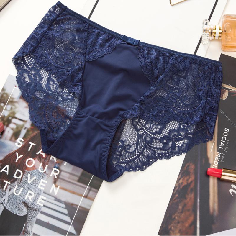 Women's Panties Mid-Waist Sexy Lace Women Bowknot Hip Lift Briefs Female Transparent Temptation Ladies Seamless Underwear, Blue
Women's Panties Mid-Waist Sexy Lace Women Bowknot Hip Lift Briefs Female Transparent Temptation Ladies Seamless Underwear, Blue