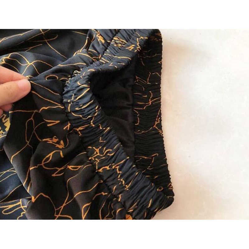 TIGENA 90cm Bohemian Long Maxi Skirt Women Summer Korean Fashion Print Chiffon Female Boho Sun High Waist 210621