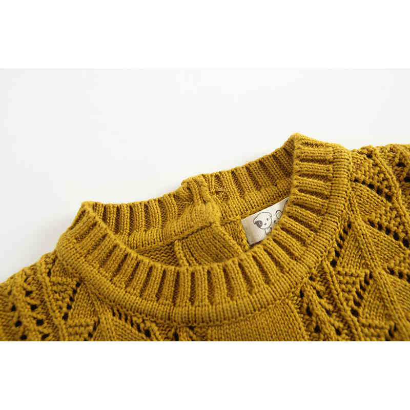 Spring Autumn Infant Baby Boys Girls Knit Long Sleeve Hollow-out Sweater + Shorts Pants Clothing Sets Kids Boy Girl Suit Clothes 210521