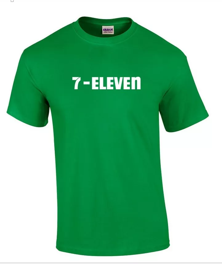7-ELEVEN 7-11 Funny POP PARTY Vintage COOL Irish Green Cotton T-shirt S - 5XL