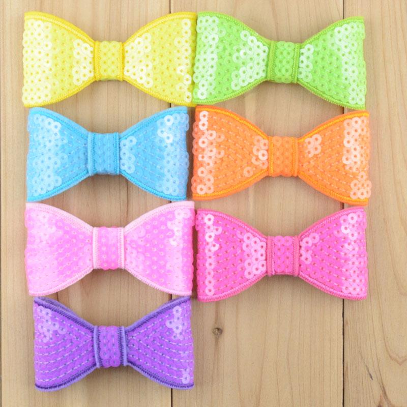 2021 new 32C 8CM Children Boutique Bowknots Without Clip Sequin Bows For Baby Girls DIY Headbands Hair Accessories