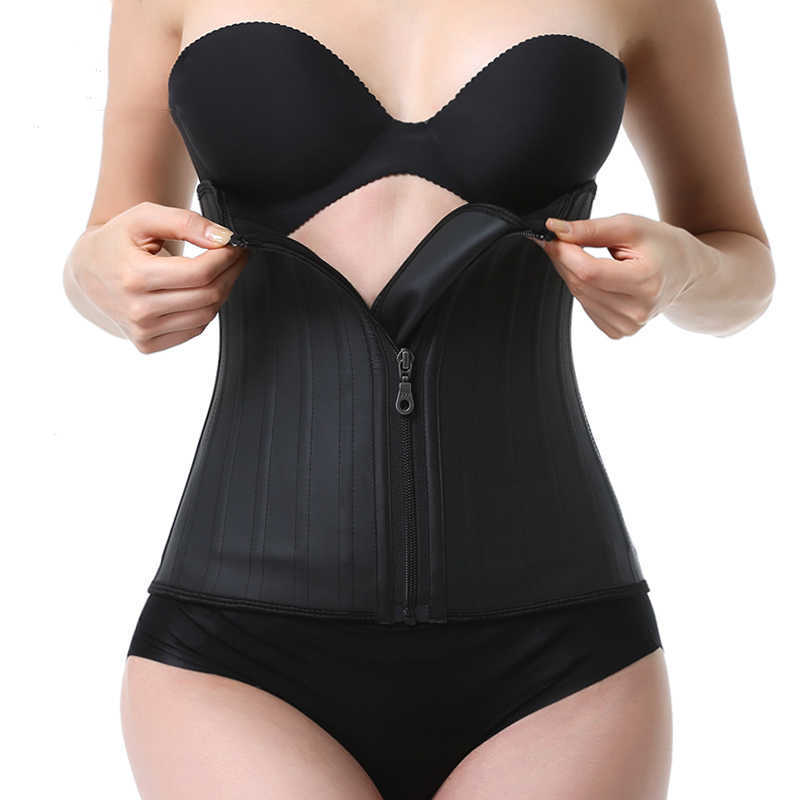 25 Steel Bones Latex Rubber Trainer with Zip Shapewear Corset Belly Body Shaper Modeling Strap Waist Cincher Slimming Belt, Black
25 Steel Bones Latex Rubber Trainer with Zip Shapewear Corset Belly Body Shaper Modeling Strap Waist Cincher Slimming Belt, Black