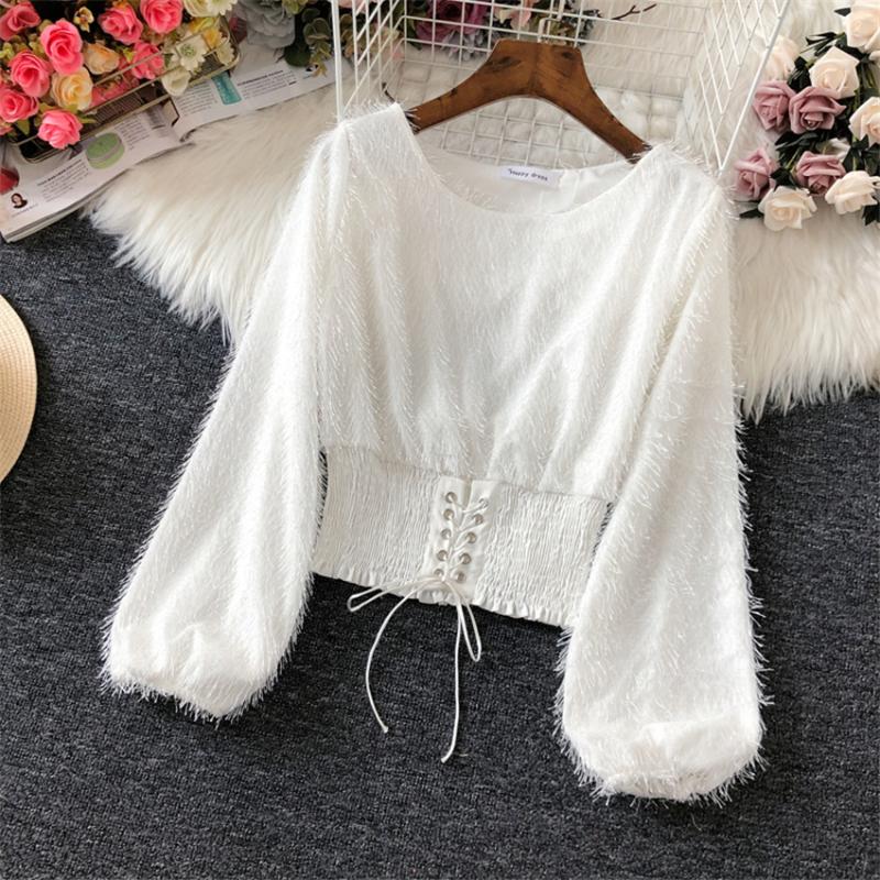 women's blouses & shirts 2021 autumn women chiffon blouse sweety girl short tassel shirt spring long sleeve solid blousas basic bottom, White
women's blouses & shirts 2021 autumn women chiffon blouse sweety girl short tassel shirt spring long sleeve solid blousas basic bottom, White