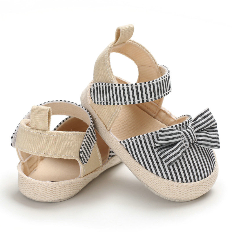 baby First Walkers Summer boy Girl Bowknot Sandals Anti-Slip Crib Shoes Soft Sole Prewalkers