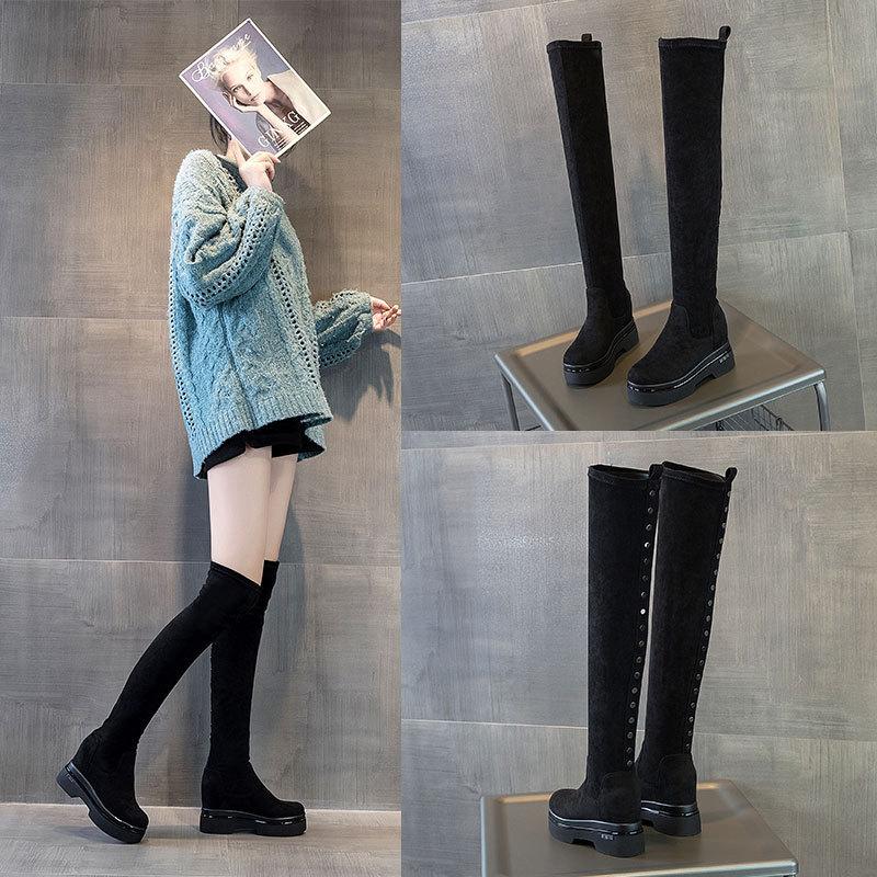 Boots Platform The Cashmere Over-the-knee Will Increase In Female Korean Rivet Casual Elastic Women, Not reach the knee
Boots Platform The Cashmere Over-the-knee Will Increase In Female Korean Rivet Casual Elastic Women, Not reach the knee