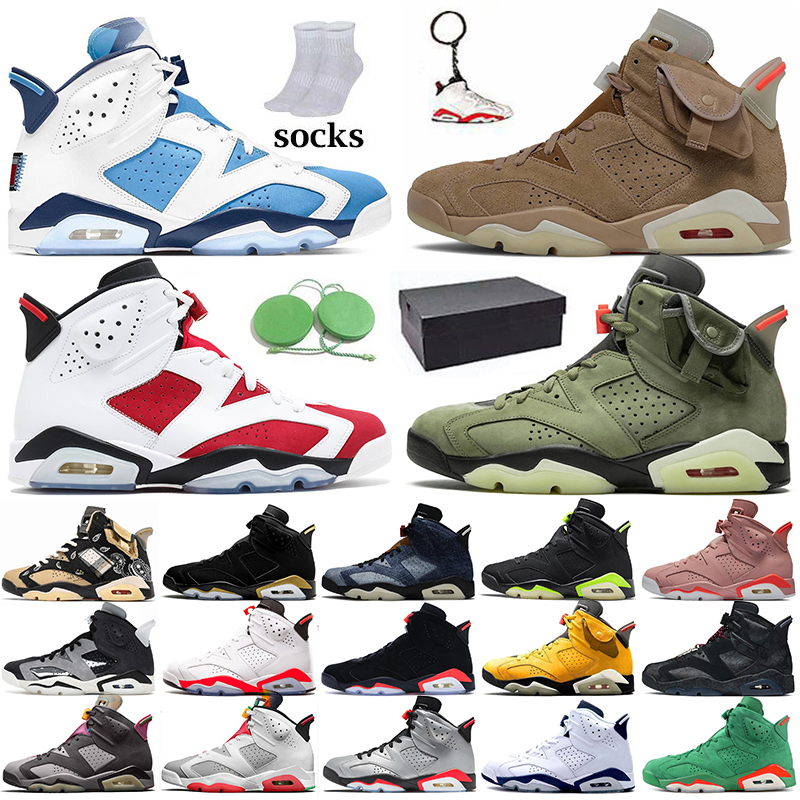 Top Quality Jodan 6 Mens Basketball Shoes Jumpman Trainers Air Jorden 6s UNC Travis Scotts British Khaki Carmine Retro Jordon Midnight Navy Sneakers
Top Quality Jodan 6 Mens Basketball Shoes Jumpman Trainers Air Jorden 6s UNC Travis Scotts British Khaki Carmine Retro Jordon Midnight Navy Sneakers