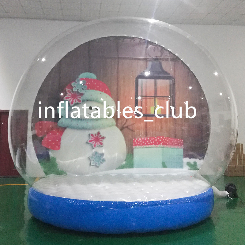 Christmas Decoration Snow Globe Po Booth People Inside Clear Bubble Dome Customized Background Picture Inflatable Snowglobe Chr