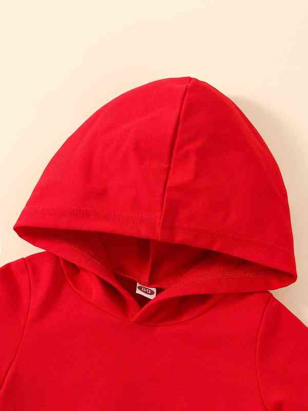 Baby Heart And Cartoon Face Print Hoodie SHE