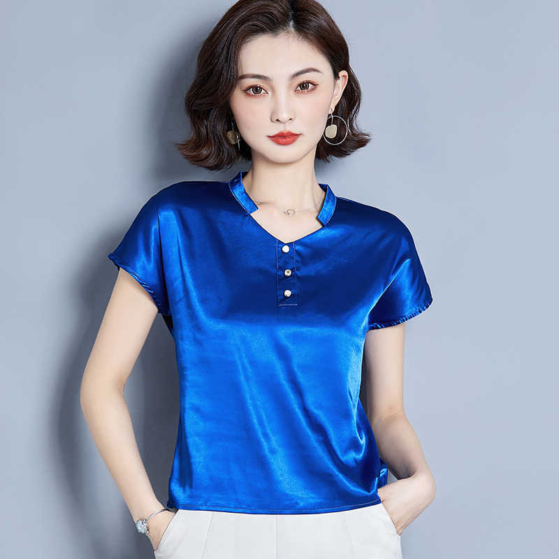 Korean Silk Women Blouse Shirt V Neck Tops Woman Solid Satin s Top Plus Size Blusas Femininas Elegante 210604, Blue
Korean Silk Women Blouse Shirt V Neck Tops Woman Solid Satin s Top Plus Size Blusas Femininas Elegante 210604, Blue