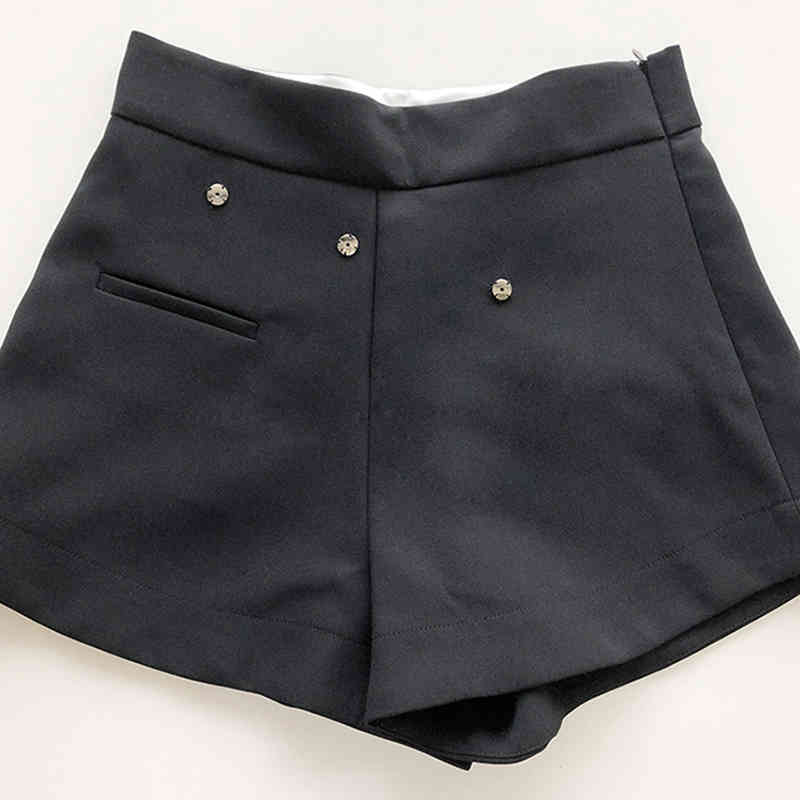 Black Asymmetrical Skirt For Women High Waist Minimalist Korean Pleated Mini Skirts Female Summer Fashion 210521