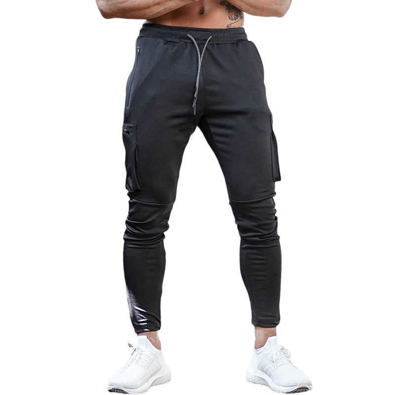 Sport Men Pants Cotton Zipper Multiple Pockets Casual Cargo Sweatpants Jogger Fitness Workout Tactical Pants Camouflage Trousers Z260128