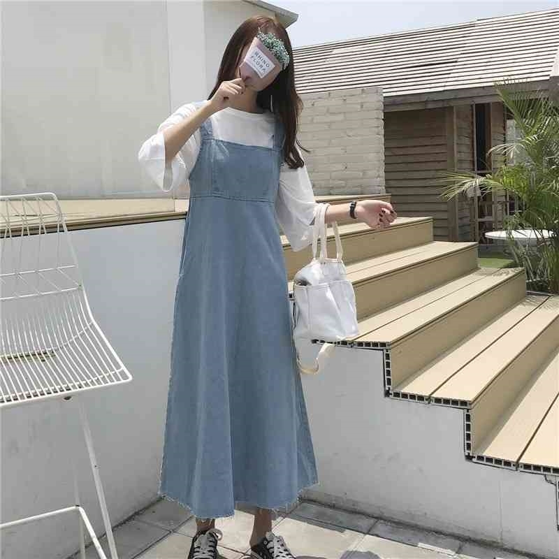 Fashion Maxi Denim Dress Summer Ladies Suspenders Holes Jean es Female Loose Plus Size Bib Blue cowboy Long 210603
Fashion Maxi Denim Dress Summer Ladies Suspenders Holes Jean es Female Loose Plus Size Bib Blue cowboy Long 210603