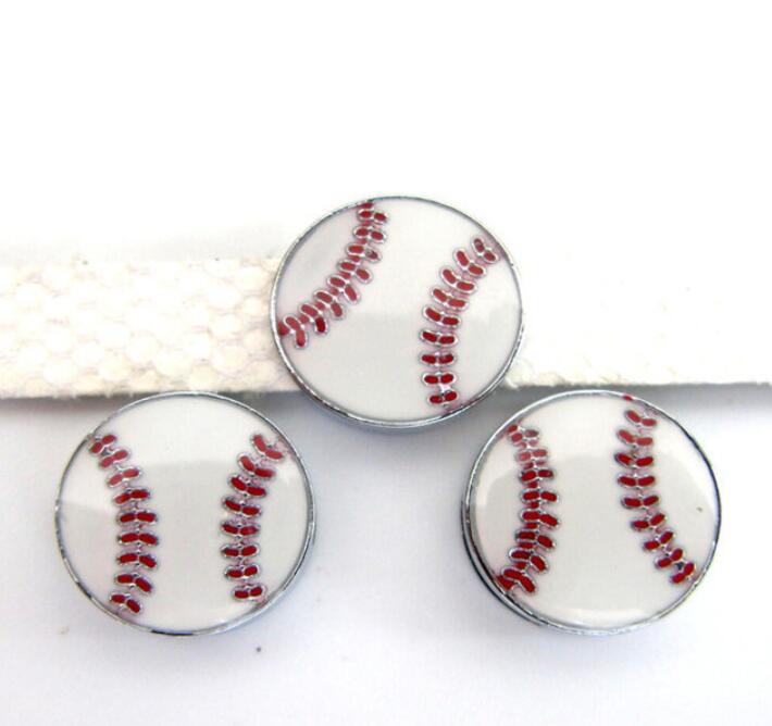More options 100pcslot Sports Balls 8mm slide Charms Softball Baseball Basketball Soccer Football Fit for Pet Collar wristbands J