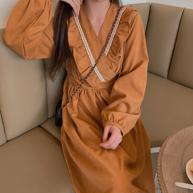 L-4XL Spring Girls Women Print Long Sleeve Womens Dresses Female Vintage Dress Party Robe Femme Vestido Autumn 210417