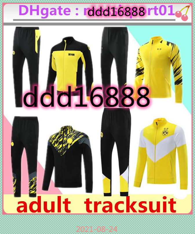 2021 2022 Borussia adult tracksuit Soccer Sets full zipper jacket Dortmund hoodie training suit football set Survetement, Black
2021 2022 Borussia adult tracksuit Soccer Sets full zipper jacket Dortmund hoodie training suit football set Survetement, Black