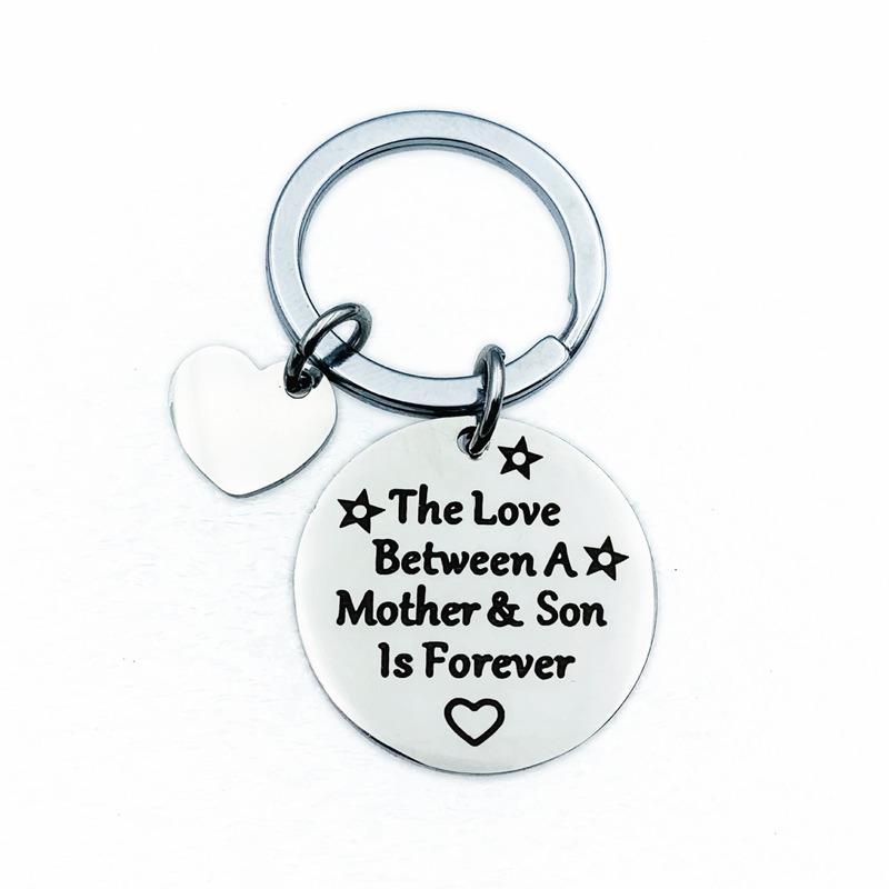 Keychains Oeinin Creative Keychain Man The Love Between A Mother Son Is Forever Key Chain Bags Boy Letter Color Ring Pendant Brelok 
Keychains Oeinin Creative Keychain Man The Love Between A Mother Son Is Forever Key Chain Bags Boy Letter Color Ring Pendant Brelok
