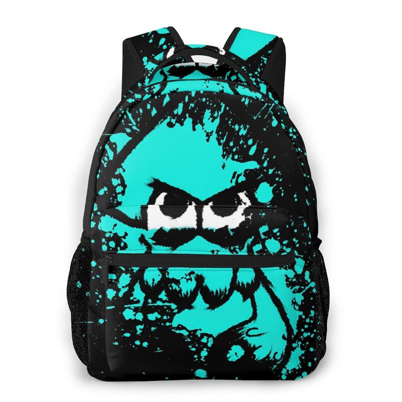 Backpack Black Squid With Blank Eyes On Cyan Splatter Mask Cute Knapsack For Men Women Books Female School 2021
Backpack Black Squid With Blank Eyes On Cyan Splatter Mask Cute Knapsack For Men Women Books Female School 2021