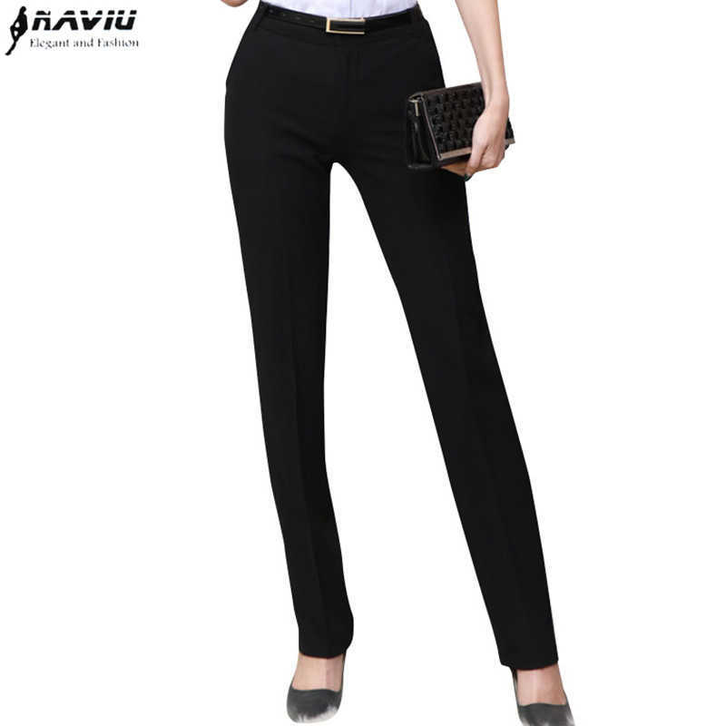 Naviu Fashion Summer Thin Material Women Trousers OL Slim Mid Waist Pants Occupational Formal Plus Size Straight Bottom 210604, Black
Naviu Fashion Summer Thin Material Women Trousers OL Slim Mid Waist Pants Occupational Formal Plus Size Straight Bottom 210604, Black