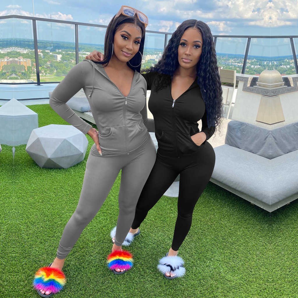 Women's Two Piece Pants Designer Women's 2023 Long Sleeve Sports Set Two Piece Pants Fashion