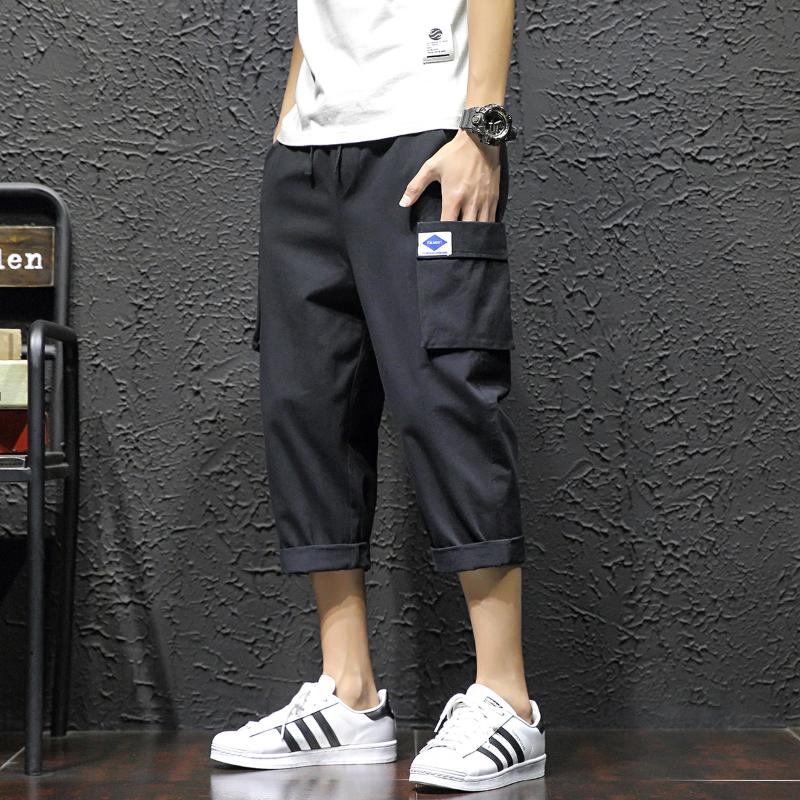 Men's Pants Brand Casual 2021 Summer Fashion Loose Elastic Waist Tie Cotton Cropped Trousers Men Hip Hop Harem, Black
Men's Pants Brand Casual 2021 Summer Fashion Loose Elastic Waist Tie Cotton Cropped Trousers Men Hip Hop Harem, Black