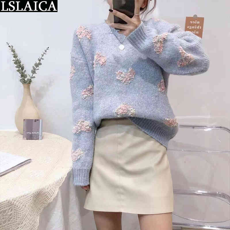 Woman Sweaters Fashion Arrival Loose Lazy Style Thick Round Neck Sweater Women's Pullovers Casual Love for Women 210520, White
Woman Sweaters Fashion Arrival Loose Lazy Style Thick Round Neck Sweater Women's Pullovers Casual Love for Women 210520, White