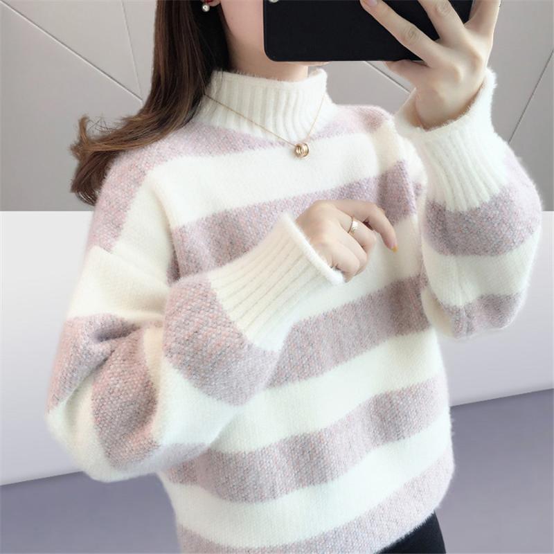 Women' Sweaters Knitted Warm Sweater Female For Autumn Winter 2021 Ladies Long Sleeve Women Turtleneck Casual Pullover Blue Jumper Top, As picture
Women' Sweaters Knitted Warm Sweater Female For Autumn Winter 2021 Ladies Long Sleeve Women Turtleneck Casual Pullover Blue Jumper Top, As picture