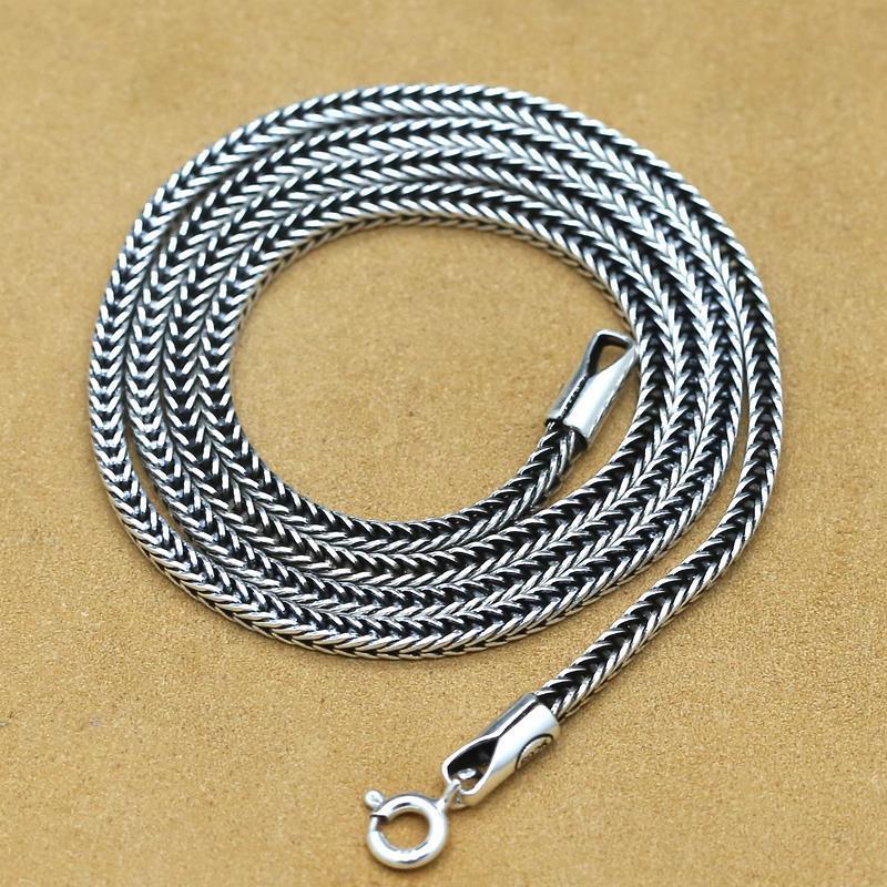 Chains The Foxtail Chain Silver Jewelry Thailand Handmade Square Rope Necklace Men And Women Retro Wild Hipster
Chains The Foxtail Chain Silver Jewelry Thailand Handmade Square Rope Necklace Men And Women Retro Wild Hipster