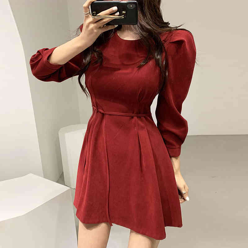 Sweet Christmas Dress Ins Fashion Chic Round Neck Puff Sleeve Spring Pleated Female Short Velvet Dresses Tide, Black;gray
Sweet Christmas Dress Ins Fashion Chic Round Neck Puff Sleeve Spring Pleated Female Short Velvet Dresses Tide, Black;gray